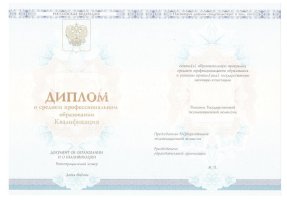 Диплом колледжа 2014 - 2019 в Златоусте